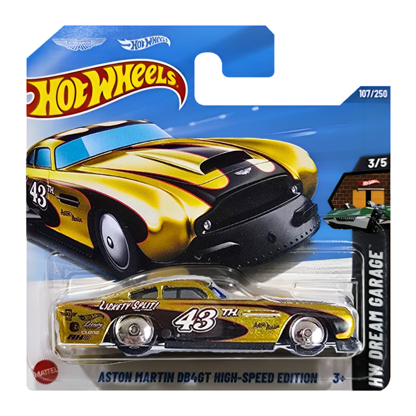 Машинка Базова Hot Wheels Aston Martin DB4GT High-Speed Edition Zamac Super Treasure Hunt STH Dream Garage 1:64 JBC39 Gold - Retromagaz