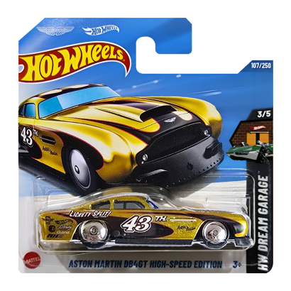 Машинка Базова Hot Wheels Aston Martin DB4GT High-Speed Edition Zamac Super Treasure Hunt STH Dream Garage 1:64 JBC39 Gold - Retromagaz