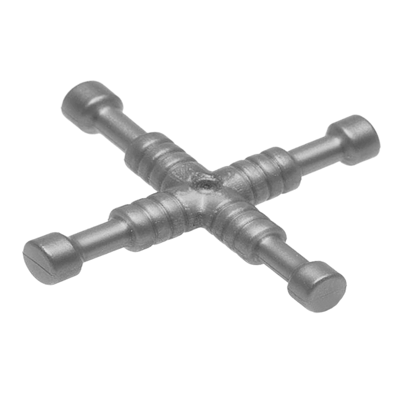 Хоз. Инвентарь 4шт Lego 4-Way Lug Wrench 11402d 6103444 Flat Silver Б/У - Retromagaz