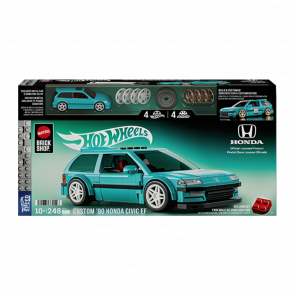 Конструктор Hot Wheels Mattel Brick Shop Hot Wheels Custom ’90 Honda Civic EF 248 Деталей JHF62 Blue - Retromagaz