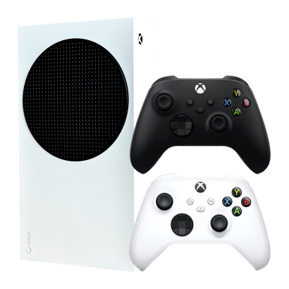 Набор Консоль Microsoft Xbox Series S 512GB White Новый  + Геймпад Беспроводной Controller Carbon Black - Retromagaz