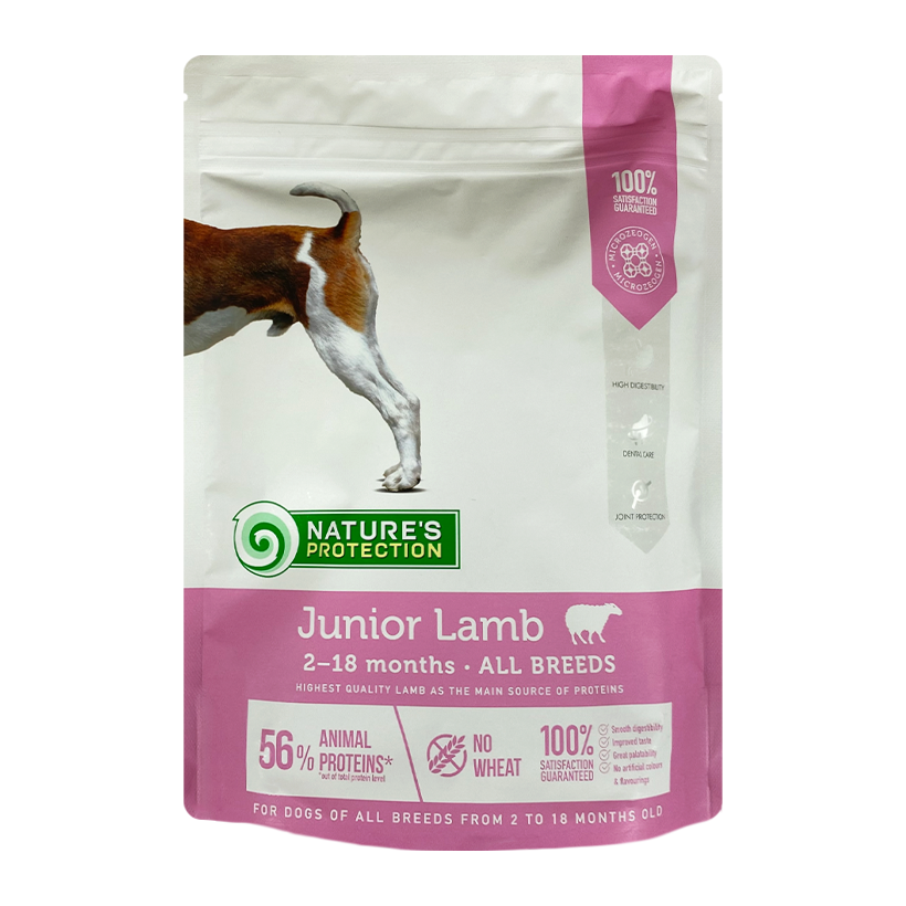 Сухой Корм Nature's Protection для Собак Nature's Protection Junior All Breeds Ягненок 500g - Retromagaz