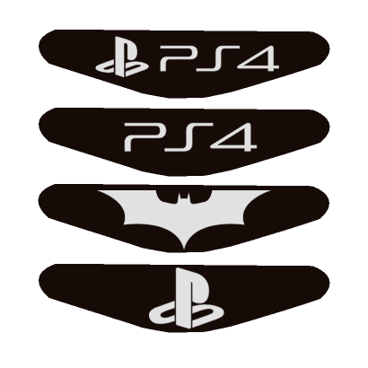 Наклейка RMC PlayStation 4 На Світлову Панель PlayStation 3шт + Batman Black Новый - Retromagaz