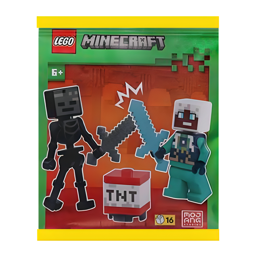 Конструктор Lego Фігурка Wither Skeleton and Ender Explorer with TNT Paper Bag Minecraft 662506 Новий - Retromagaz
