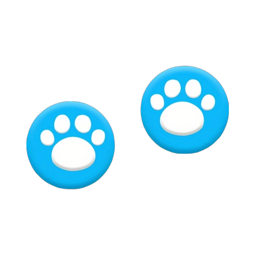 Накладки на Стіки 2шт RMC Cat Paw Nintendo Switch Wii Steam Deck White Blue - Retromagaz