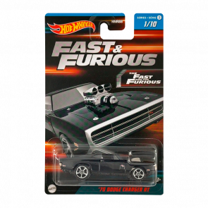 Тематична Машинка Hot Wheels '70 Dodge Charger R/T Fast & Furious HNR88/HNT11 Black Новий - Retromagaz