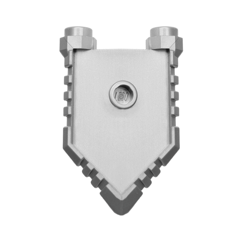 Зброя 4шт Lego Щит Pentagonal 22408 6129534 Flat Silver Б/У - Retromagaz