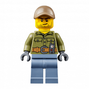 Фигурка Lego City Volcano Explorers 973pb2454 Male Shirt with Belt and Radio cty0683 1шт Б/У Хороший