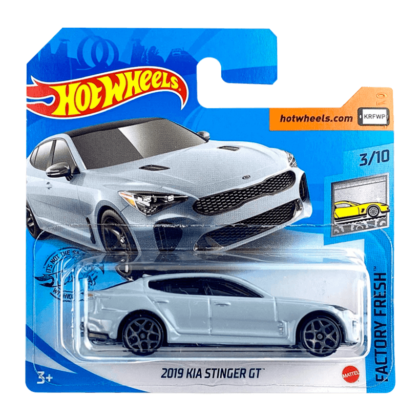 Машинка Базовая Hot Wheels 2019 KIA Stinger GT Factory Fresh 1:64 GHF02 Grey - Retromagaz