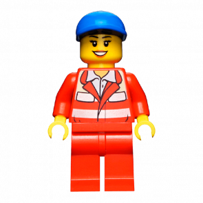 Фігурка Lego Hospital 973pb0996 Paramedic Red Uniform City cty0317 Б/У
