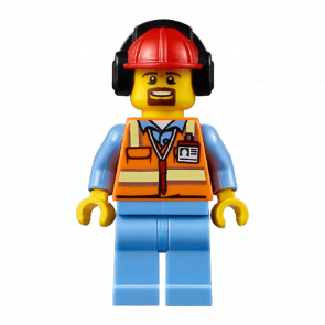 Фігурка Lego City Airport 973pb2017 Orange Safety Vest with Reflective Stripes cty0688 Б/У - Retromagaz