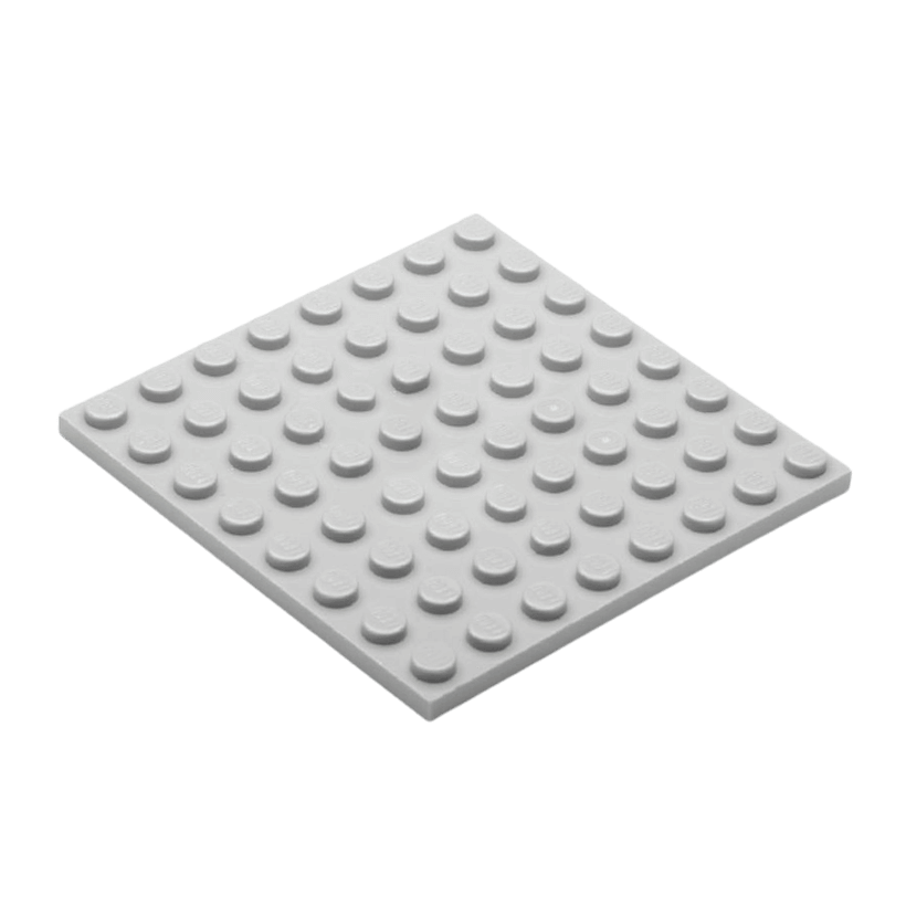 Пластина 4шт Lego Звичайна 8 x 8 41539 42534 4166618 Light Bluish Grey Б/У - Retromagaz