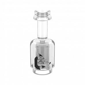 Посуда Lego Bottle with Black Sailing Ship Pattern 95228pb01 4633925 Trans Clear Б/У