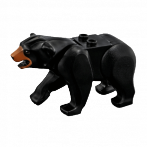 Фигурка Lego Bear with 2 Studs on Back and Medium Nougat Muzzle Pattern Animals Земля 98295c01pb03 1 6212887 Black Б/У