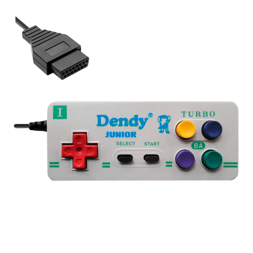 Геймпад Дротовий RMC Famicom Dendy Dendy Junior Turbo 15pin Grey 1.2m Новий - Retromagaz