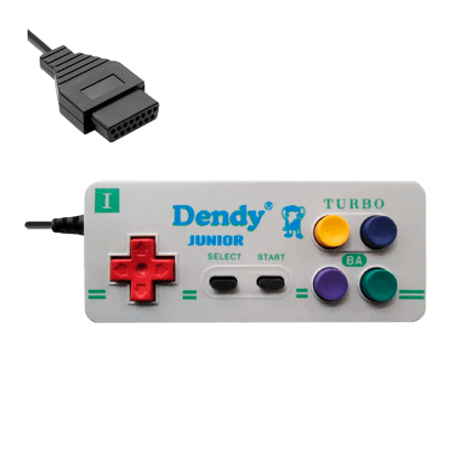 Геймпад Проводной RMC Famicom Dendy Dendy Junior Turbo 15pin Grey 1.2m Новый - Retromagaz