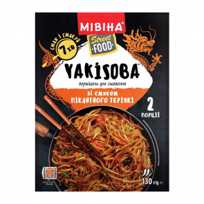 Вермишель Мивина Yakisoba со Вкусом Пикантного Терияки Средне Острая 130g - Retromagaz
