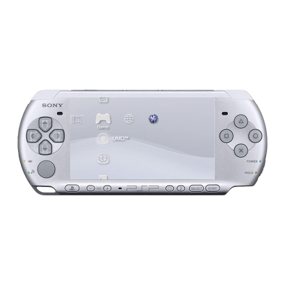 Консоль Sony PlayStation Portable Slim PSP-3ххх Модифікована 32GB Silver + 5 Вбудованих Ігор Б/У - Retromagaz
