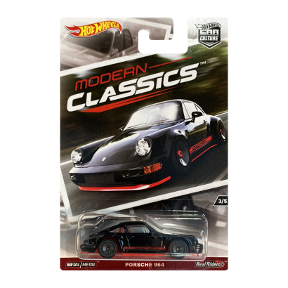 Машинка Premium Hot Wheels Porsche 964 Modern Classics 1:64 DWH67 Black - Retromagaz