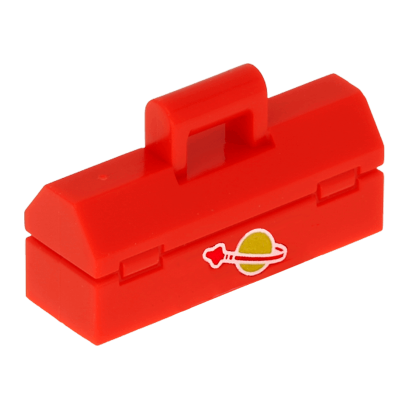 Хоз. Инвентарь Lego Toolbox with White Classic Space Logo Pattern 98368pb002 6256394 Red Б/У - Retromagaz