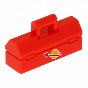 Госп. Інвентар Lego Toolbox with White Classic Space Logo Pattern 98368pb002 6256394 Red Б/У - Retromagaz