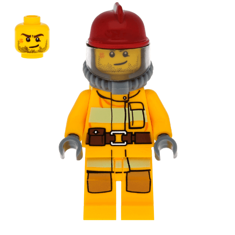 Фігурка Lego Fire 973pb1011 Bright Light Orange Fire Suit with Utility Belt City cty0287 Б/У - Retromagaz