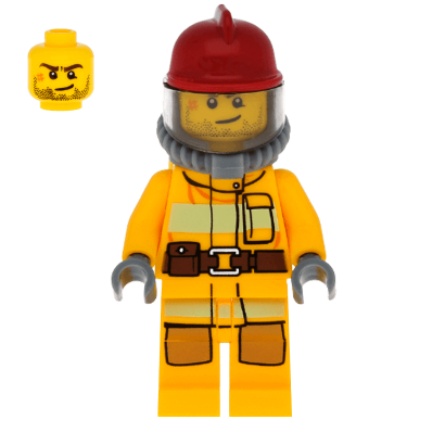 Фигурка Lego 973pb1011 Bright Light Orange Fire Suit with Utility Belt City Fire cty0287 Б/У - Retromagaz