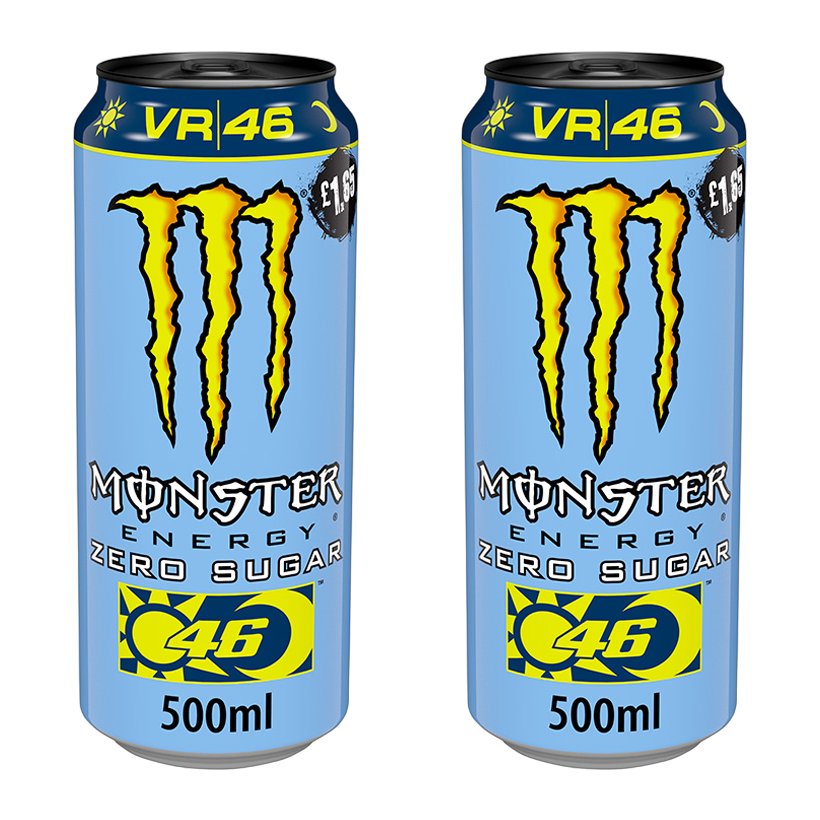 Набор Напиток Энергетический 2шт Monster Energy Rossi VR46 Zero Sugar 500ml - Retromagaz