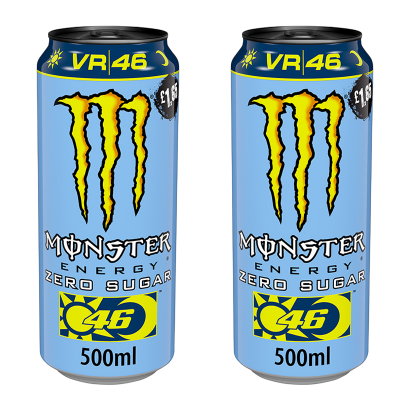 Набір Напій Енергетичний 2шт Monster Energy Rossi VR46 Zero Sugar 500ml - Retromagaz