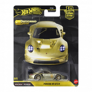 Машинка Premium Hot Wheels Porsche 911 GT3 R Deutschland Design 1:64 JKF45 Gold - Retromagaz