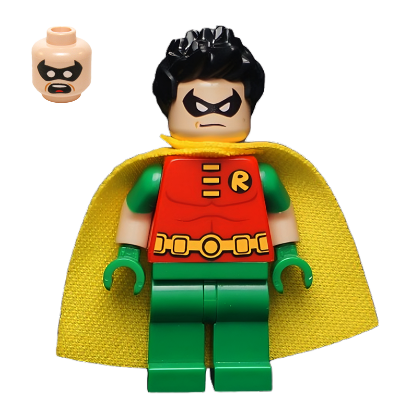 Фігурка Lego DC Robin Molded Short Sleeves Spiky Hair Super Heroes sh0200 Б/У - Retromagaz