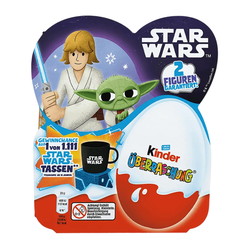Шоколадное Яйцо Kinder Surprise Бокс Звездные Войны Star Wars 4 Яйца 80g - Retromagaz