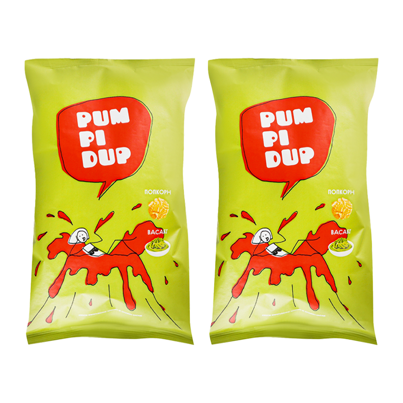 Набор Попкорн 2шт Pumpidup со Вкусом Васаби 90g - Retromagaz