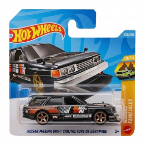 Машинка Базовая Hot Wheels Nissan Maxima Drift Car Super Treasure Hunt STH Wagons 1:64 JJM26 Black - Retromagaz