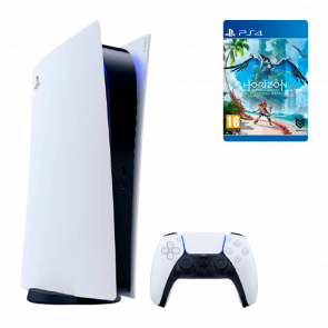 Набір Консоль Sony PlayStation 5 Digital Edition 825GB Новий + Гра Sony PlayStation 4 Horizon Forbidden West Digital Code Російська Озвучка Новий Набір Консоль Sony PlayStation 5 Digital Edition 825GB Новий + Гра Sony PlayStation 4 Horizon Forbidden West Digital Code Російська Озвучка Новий - Retromagaz