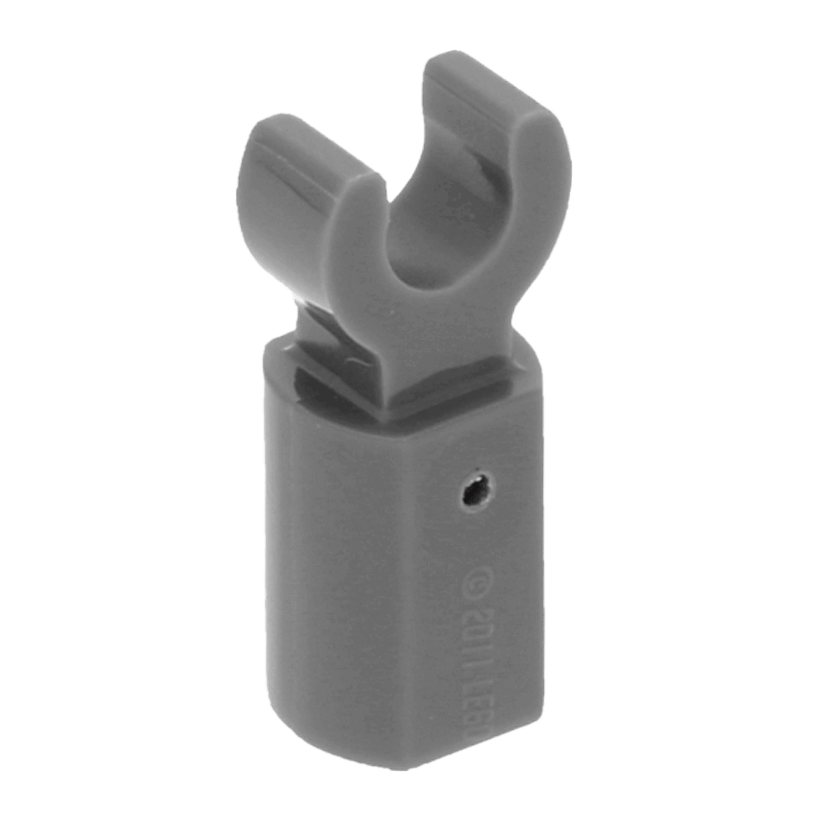 Стержень Lego З'єднувач Holder with Clip 1L 11090 44873 6015890 6336970 Dark Bluish Grey 20шт Б/У - Retromagaz