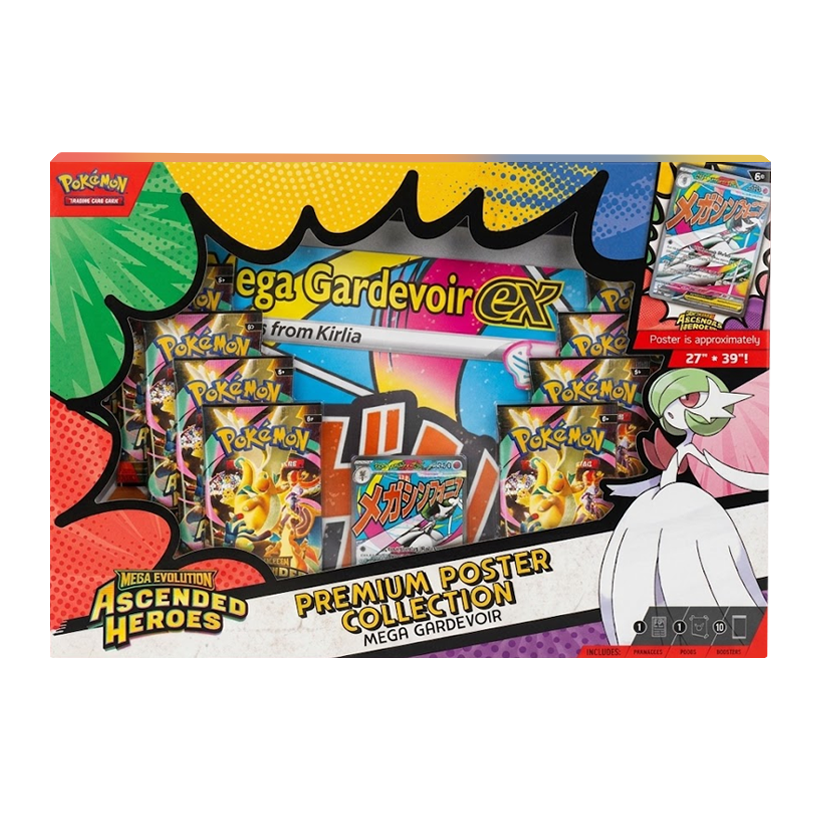 Картки Колекційна Гра Pokemon Mega Evolution - Ascended Heroes Mega Premium Poster Collection Gardevoir - Retromagaz