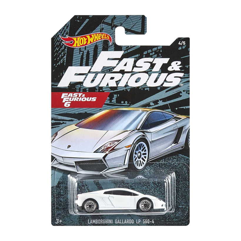 Тематическая Машинка Hot Wheels Lamborghini Gallardo LP 560-4 Fast & Furious 1:64 GJV60 White - Retromagaz