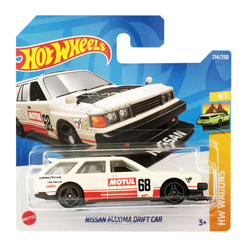 Машинка Базова Hot Wheels Nissan Maxima Drift Car Wagons 1:64 HCT17 White - Retromagaz