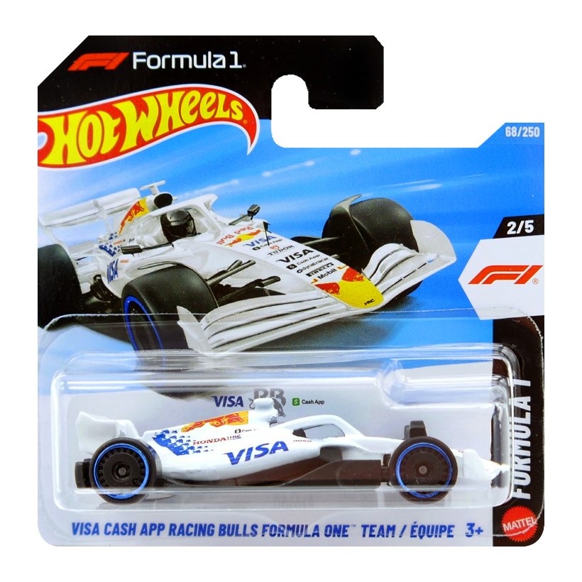 Машинка Базова Hot Wheels Visa Cash App Racing Bulls Formula One Team 1:64 JJJ35 White - Retromagaz