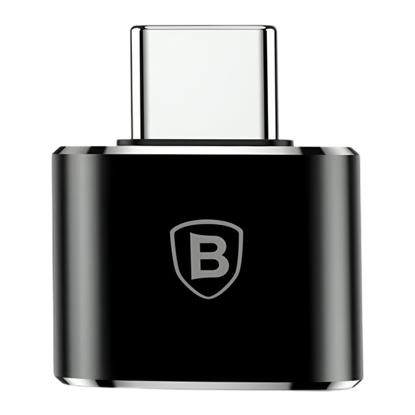 Адаптер Baseus Female USB 2.0 - USB Type-C Black - Retromagaz