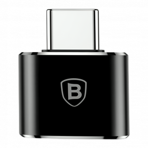 Адаптер Baseus Female USB 2.0 - USB Type-C Black - Retromagaz