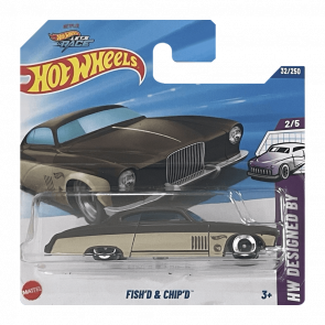 Машинка Базова Hot Wheels Fish'd & Chip'd Treasure Hunts Designed By 1:64 JBC21 Brown - Retromagaz