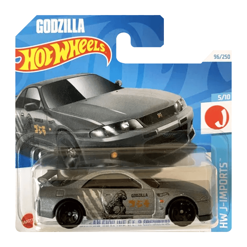 Машинка Базовая Hot Wheels Nissan Skyline GT-R R33 Godzilla J-Imports 1:64 HTD96 Grey - Retromagaz