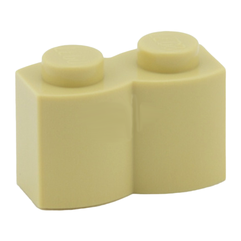 Кубик 50шт Lego Модифікована with Log Profile 1 x 2 30136 4114053 4218749 Tan Б/У - Retromagaz