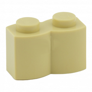 Кубик Lego with Log Profile Модифікована 1 x 2 30136 4114053 4218749 Tan 50шт Б/У - Retromagaz