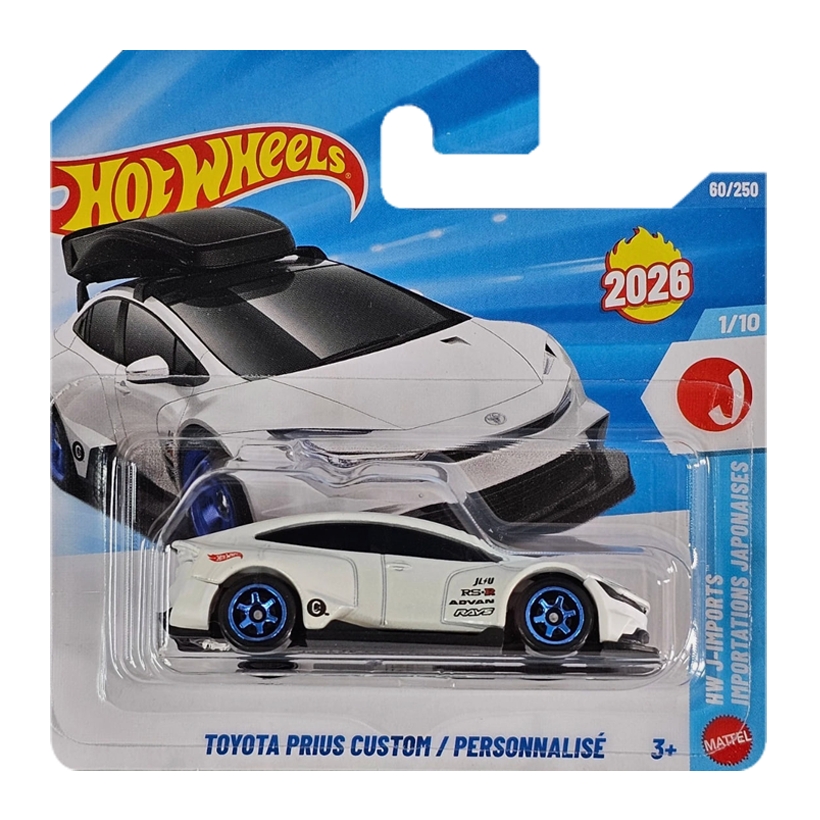 Машинка Базова Hot Wheels Toyota Prius Custom HW J-Imports 1:64 JJH37 White - Retromagaz