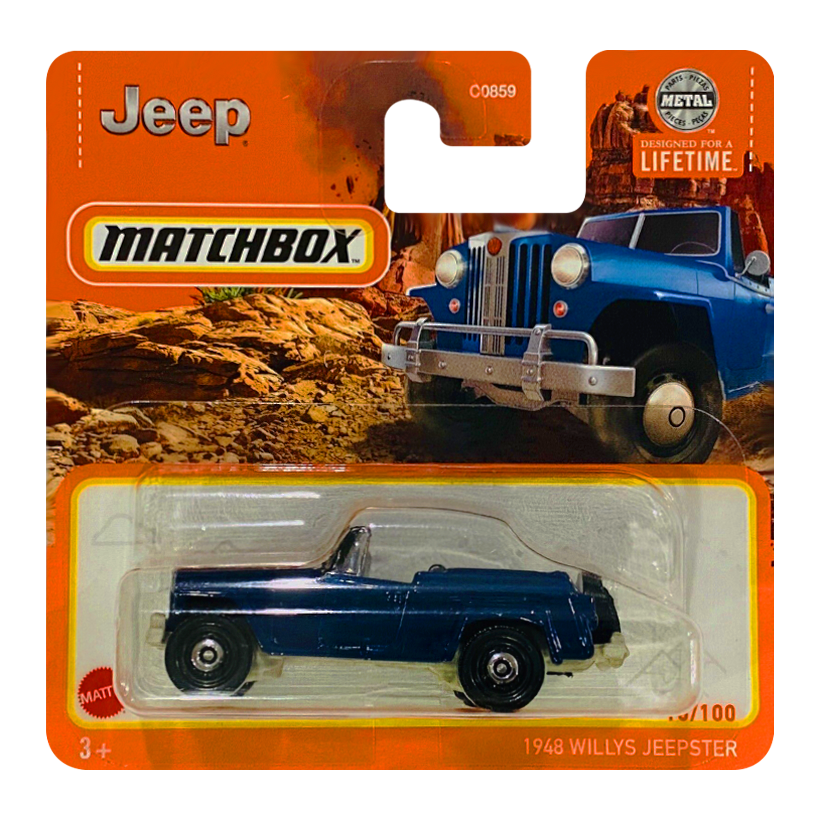 Машинка Большой Город Matchbox 1948 Willys Jeepster Adventure 1:64 HVP02 Blue - Retromagaz