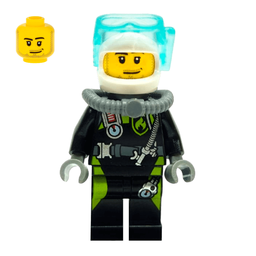 Фігурка Lego Fire Scuba Diver City cty0639 Б/У - Retromagaz
