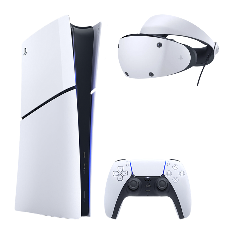 Набор Консоль Sony PlayStation 5 Slim Digital Edition 1TB White Без Геймпада Б/У  + Очки Виртуальной Реальности Проводной VR2 - Retromagaz